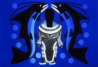 Kenojuack Ashevak, Woman with Fish (2006)